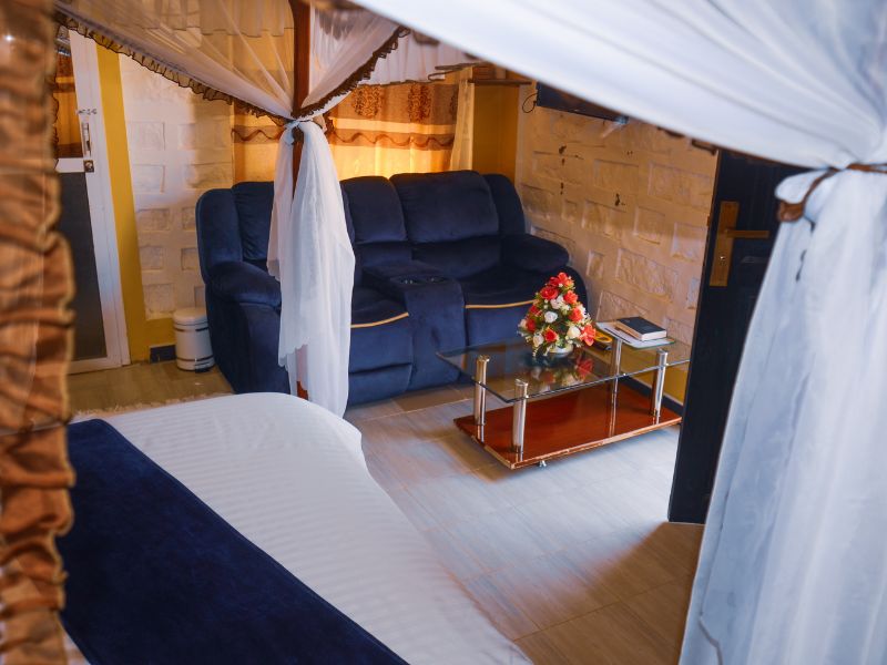 Comfortable bedroom at Sandfields Lodwar Camp